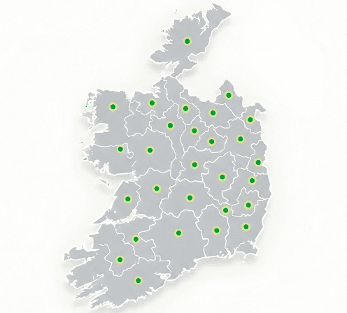 Map of Republic of Ireland coverage